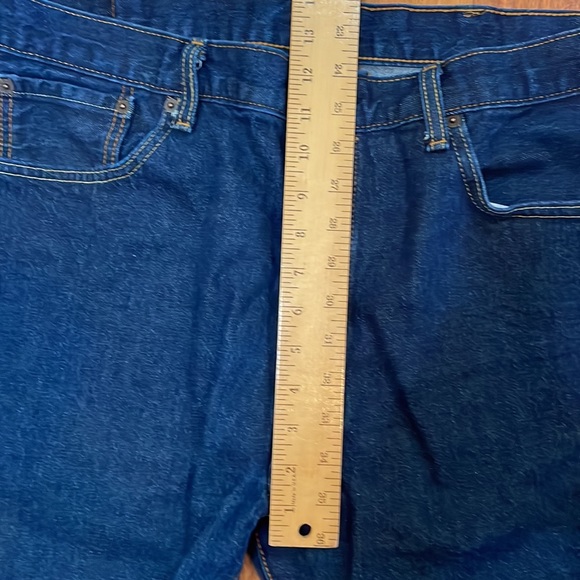 Levi’s 501 Mens 40 x 32 Dark Wash Blue Jeans Button Fly Pockets Western Classic - Picture 8 of 12